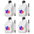 5.5 Gallon Utility Container with 14 Inch Hose, White (4 Pack) V654