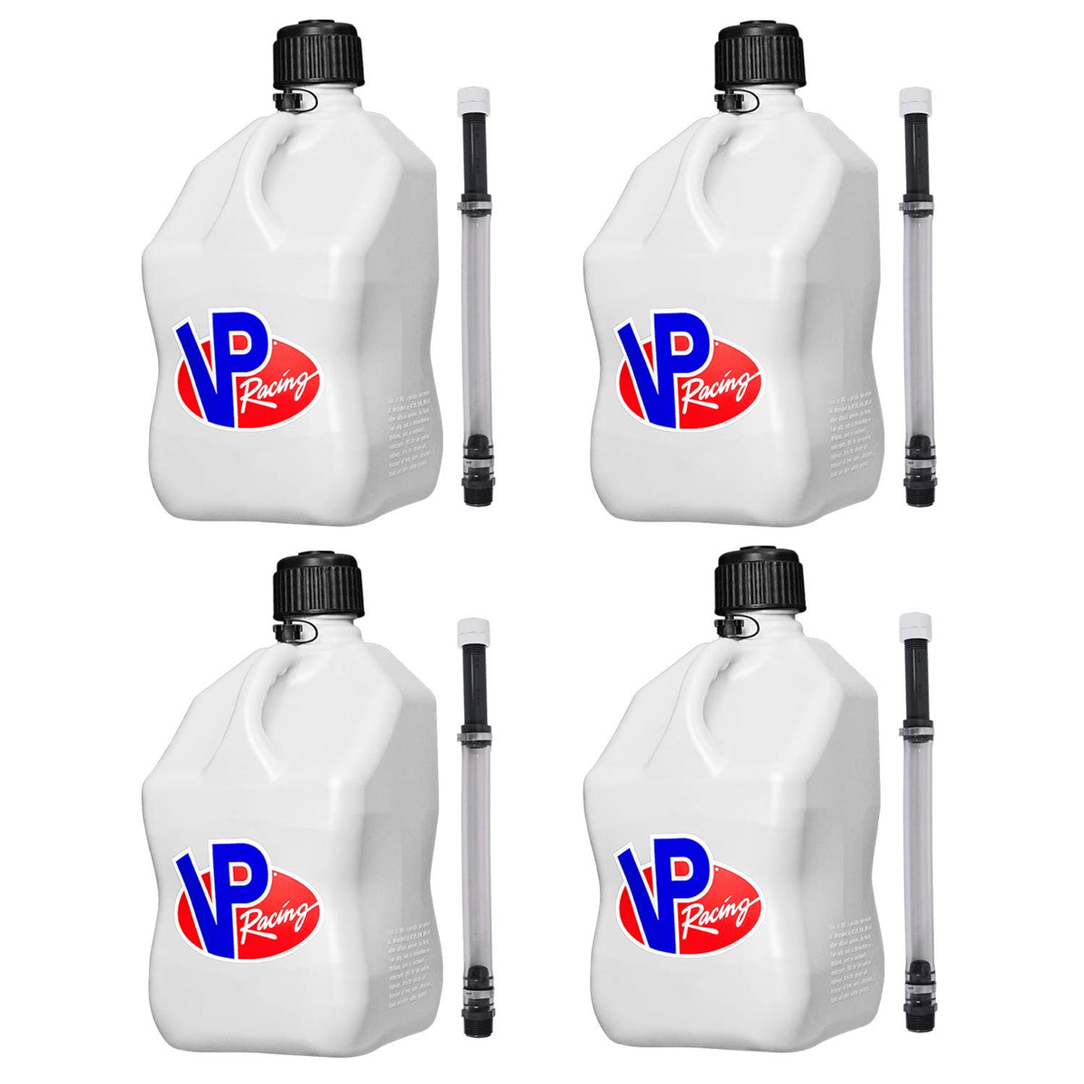 5.5 Gallon Utility Container with 14 Inch Hose, White (4 Pack) V654