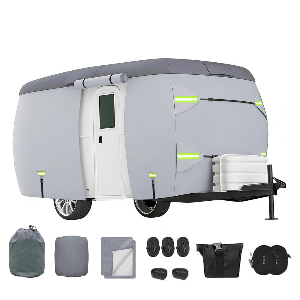 7 Layers Waterproof Fiberglass Travel Trailer Cover D44023