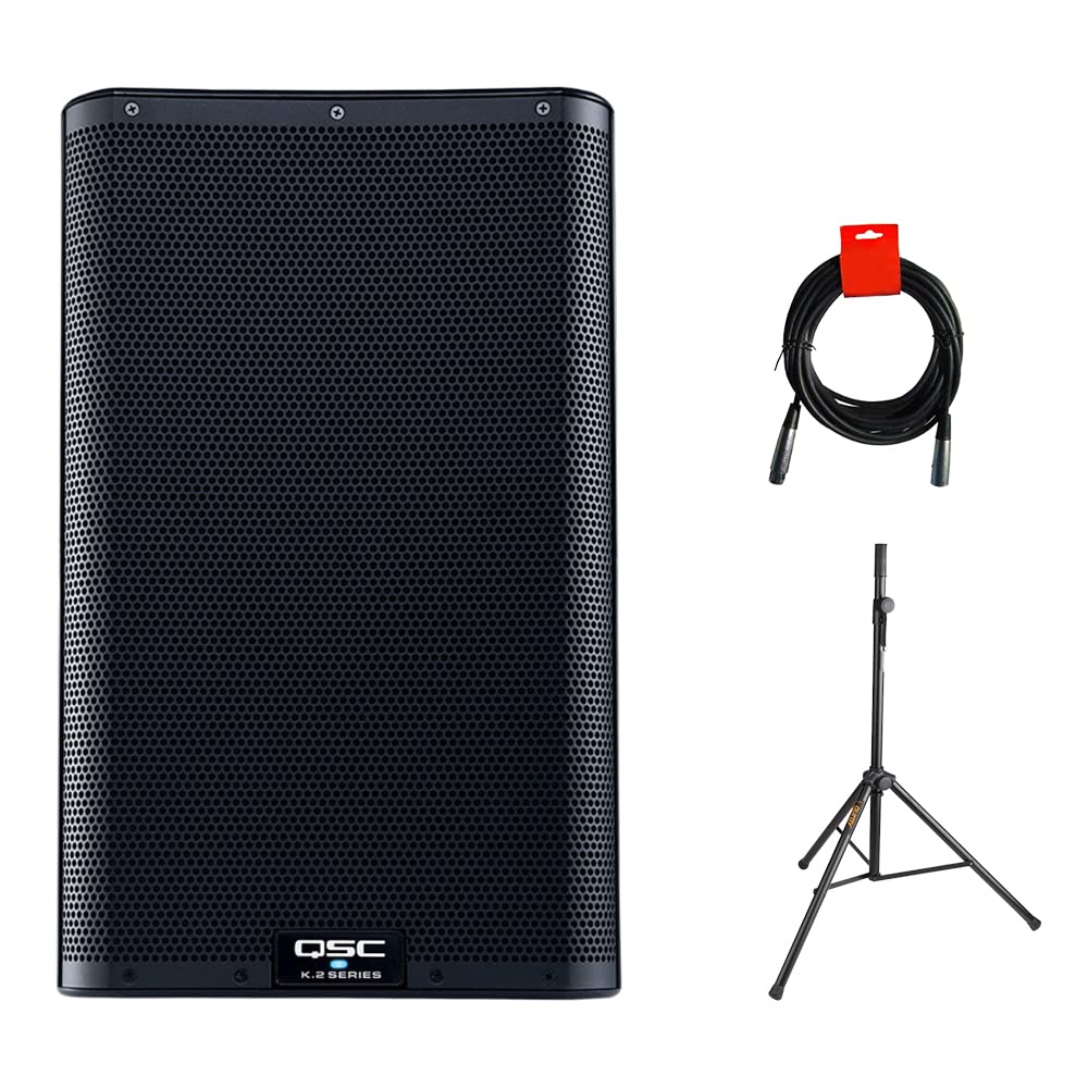 10" Powered 2000 Watt PA Loudspeaker with Speaker Stand and XLR Cable E89302