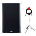 10" Powered 2000 Watt PA Loudspeaker with Speaker Stand and XLR Cable E89302