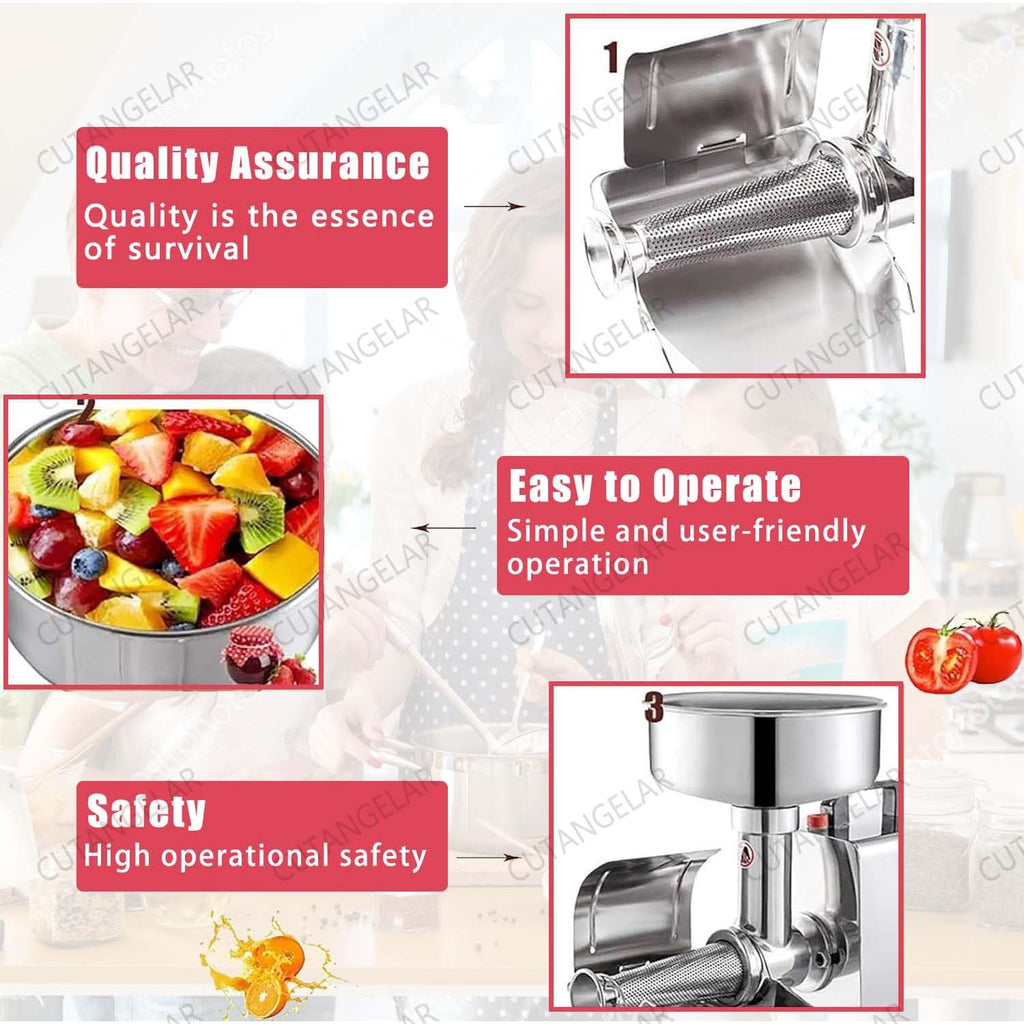 450W Automatic Stainless Steel Tomato Strainer J751