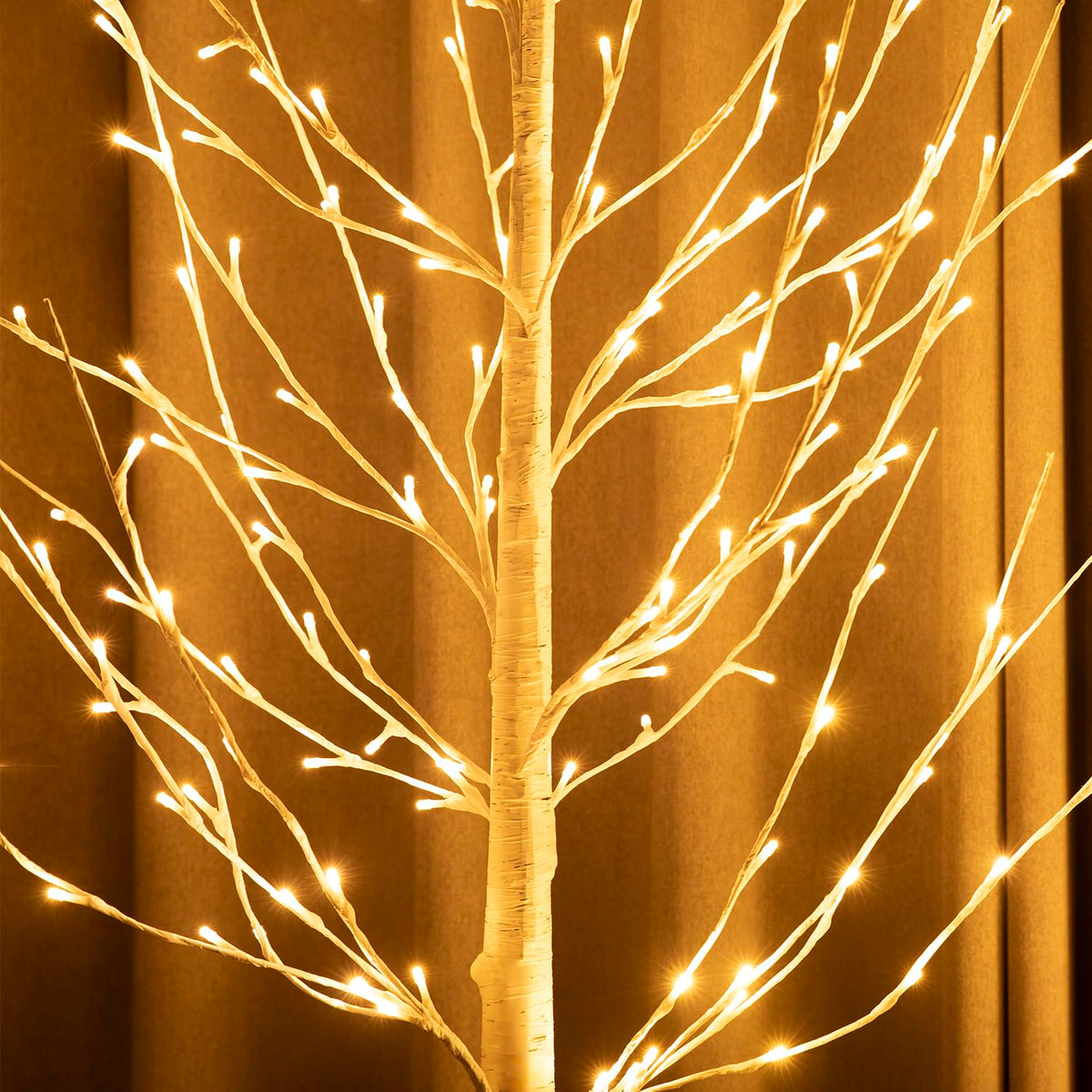 2 Pack 6 Feet Prelit White Artificial Christmas Trees C1391