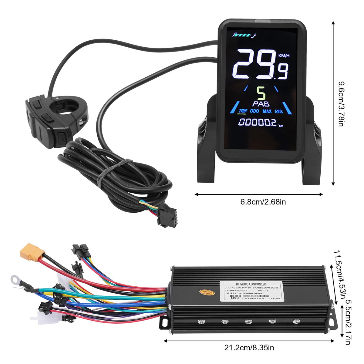 1000W 48V Rear Electric Bike Conversion Kit with LCD Display L142909
