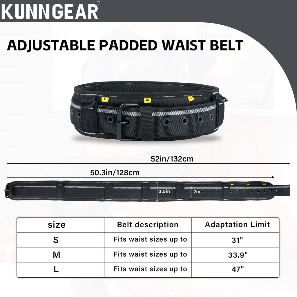 Black Tool Belt with Suspenders and 22 Pockets V48513