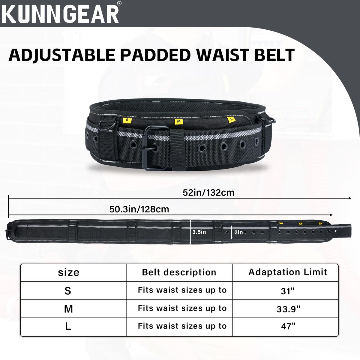 Black Tool Belt with Suspenders and 22 Pockets V48513