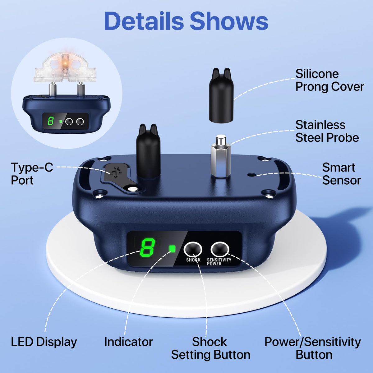 Automatic Waterproof Rechargeable Dog Bark Collar M251