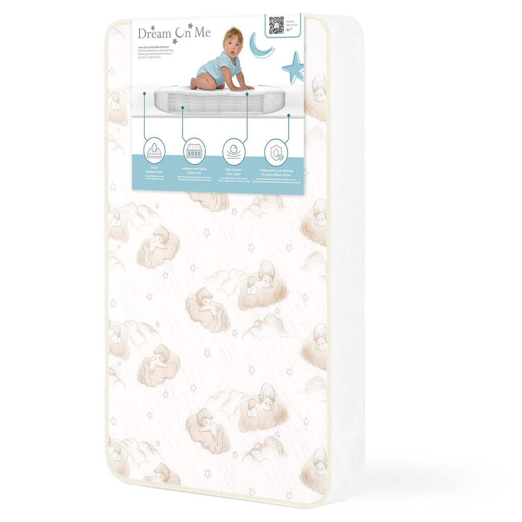 2-in-1 Dual-Sided Mini Crib Mattress T6649