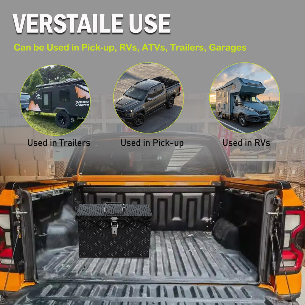 16 Inch Heavy-Duty Aluminum Truck Tool Box with Stripe Tread Design G273208