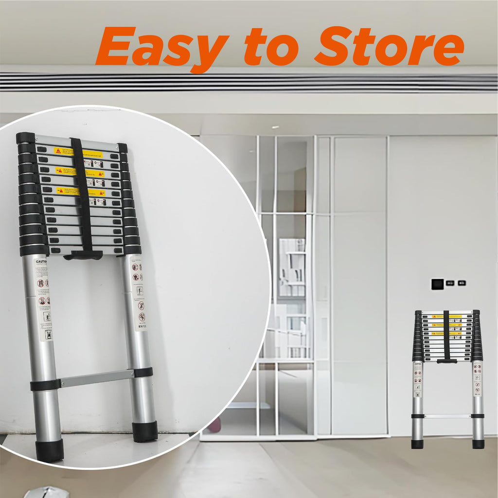 16.5FT Aluminum Telescoping Ladder, 300LB Capacity U2777