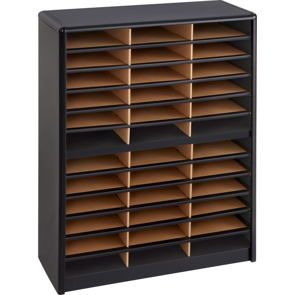36 Compartment Black Literature Organizer O334514
