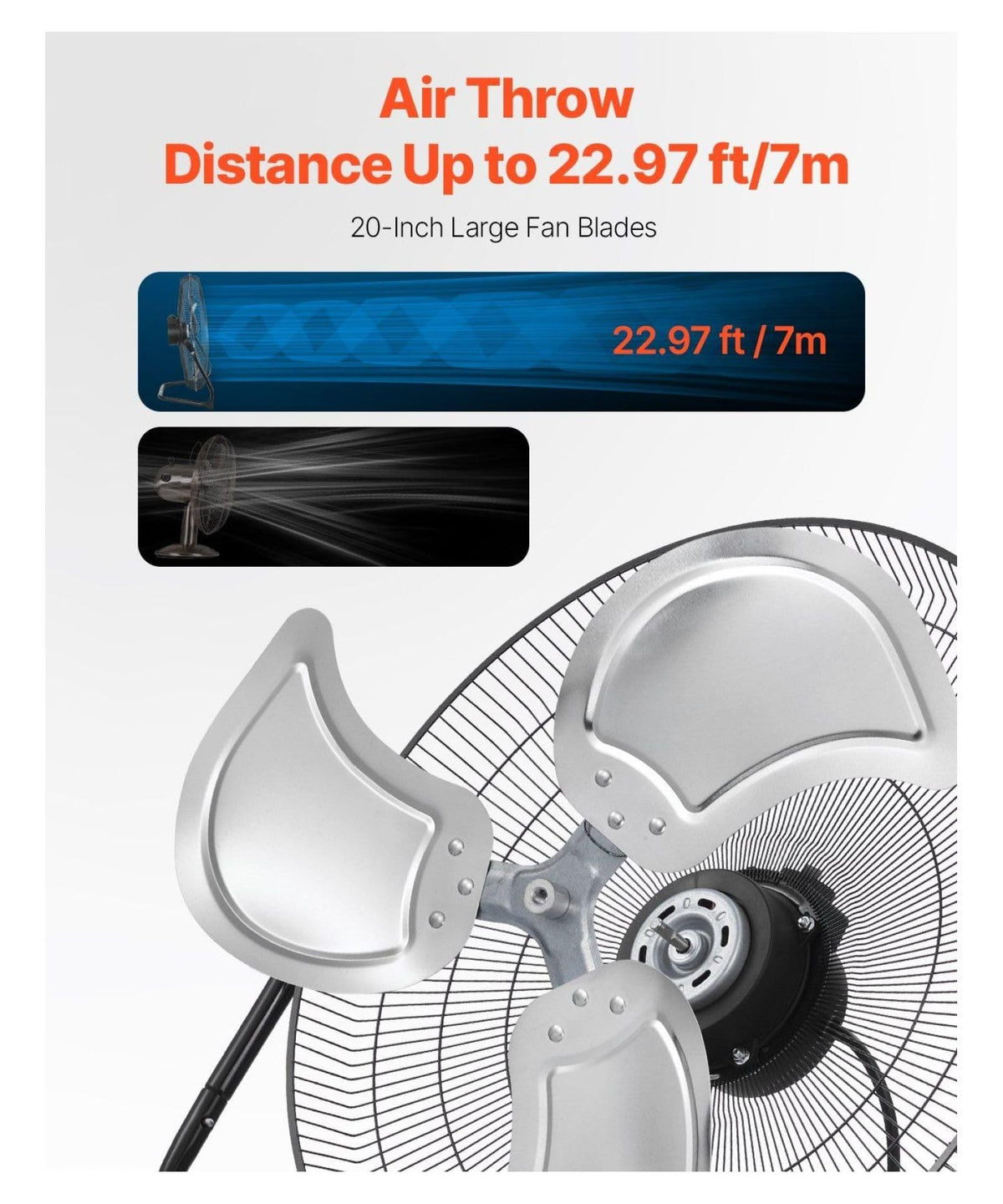 20 Inch 3 Speed Metal Floor Fans 2-Pack I391769