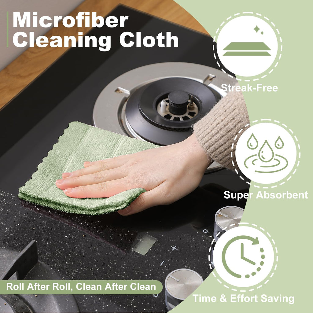 80 Pack Microfiber Cleaning Cloth Roll X4408