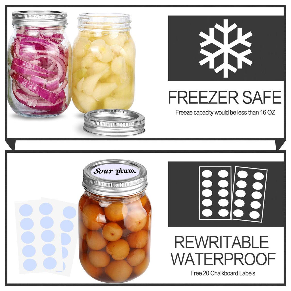 16oz Regular Mouth Mason Jars 12 Pack J66838