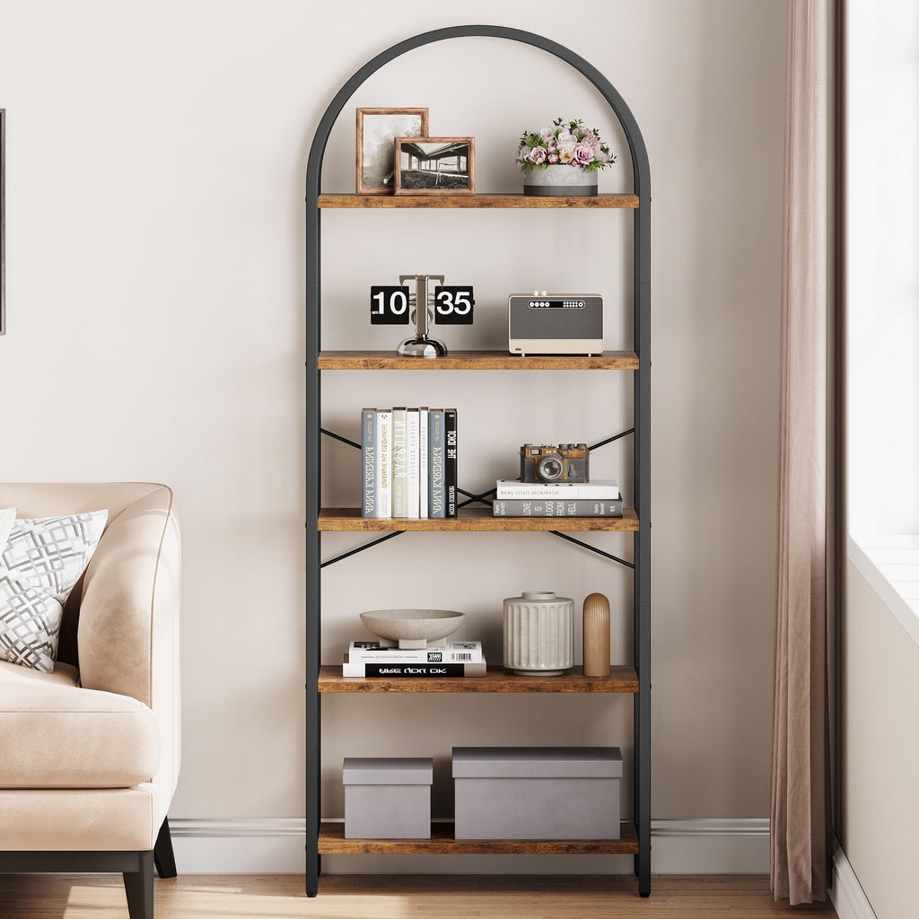 5 Tier Metal Frame Bookshelf T8543