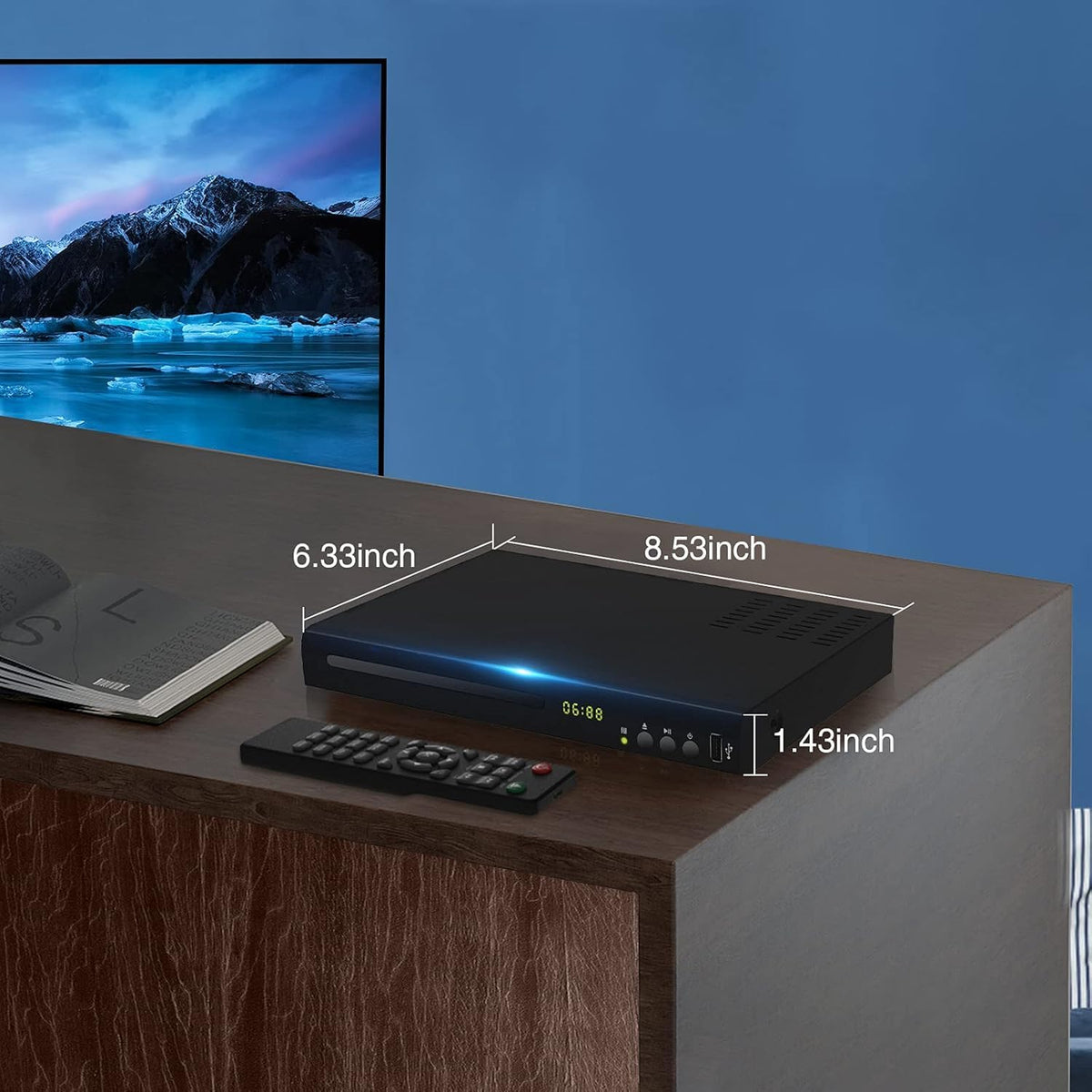 Blu Ray DVD Player 1080P Disc System with HDMI AV Cable O702