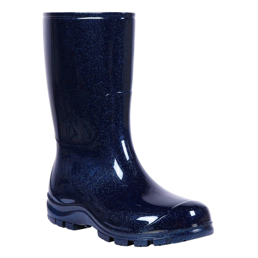 Women's Mid Calf Waterproof Rubber Rain Boots I635