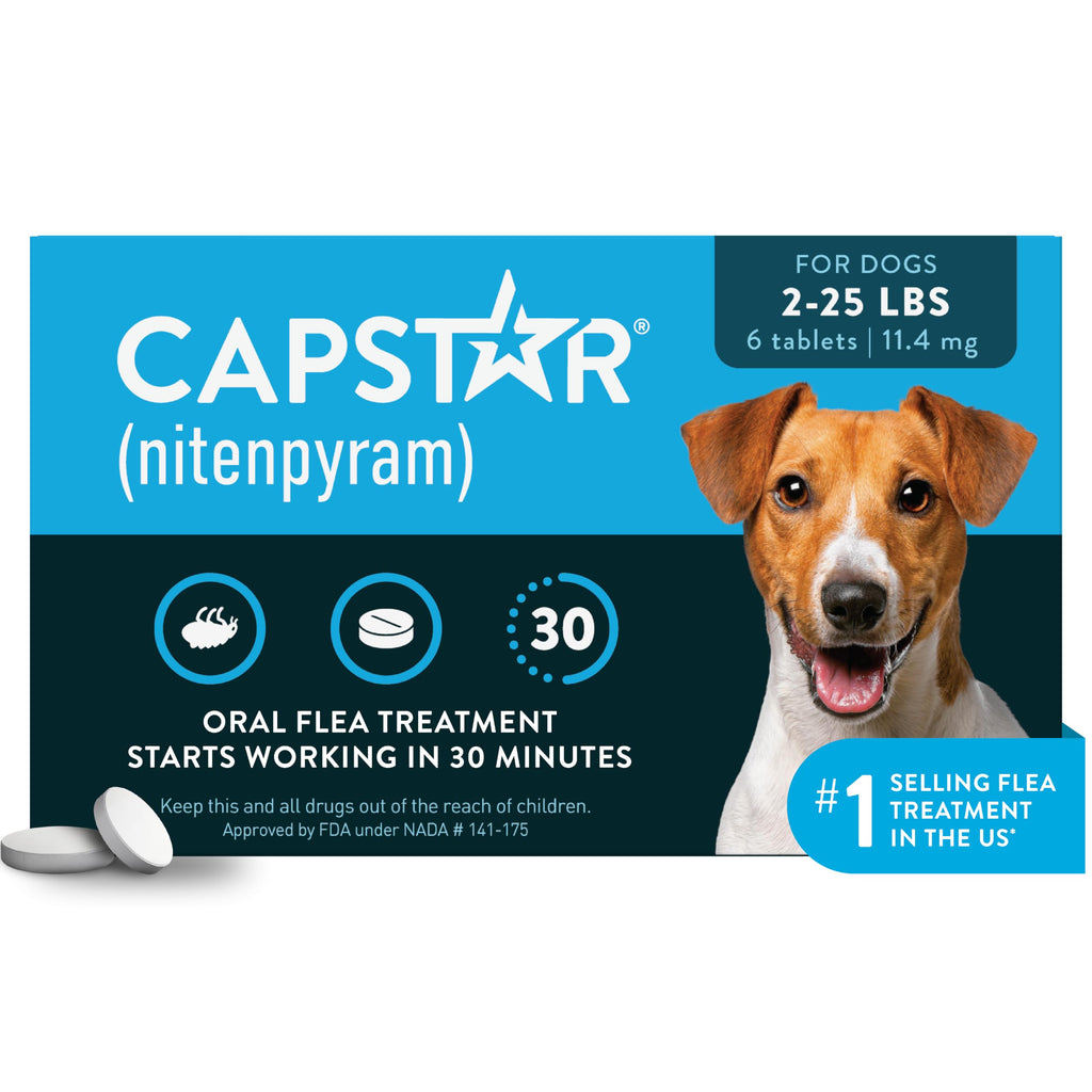 Oral Flea Tablets Dogs 2-25 lbs, Nitenpyram, 6-Dose P65711