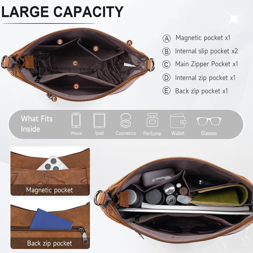 Vegan Leather Crossbody Bag V232