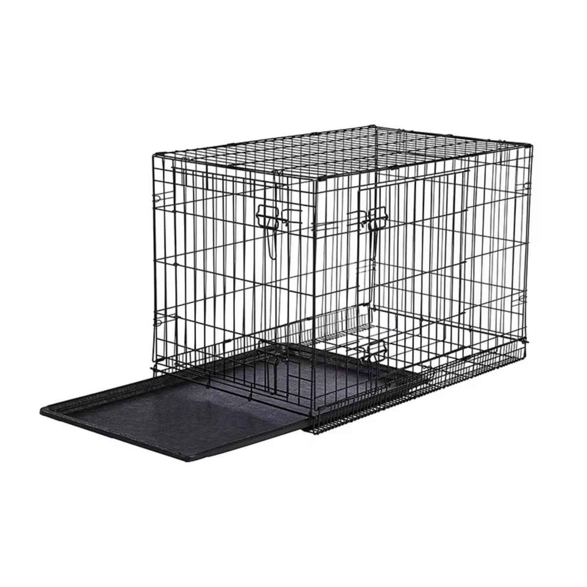 48 inch Portable Folding Dog Crate with Slide Out Tray D456379