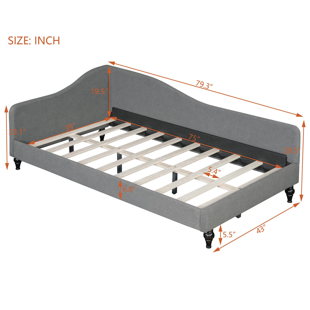 Twin Size Linen Upholstered Daybed Z230602