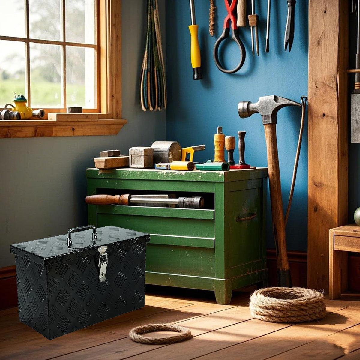 16 Inch Heavy-Duty Aluminum Truck Tool Box with Stripe Tread Design G273208