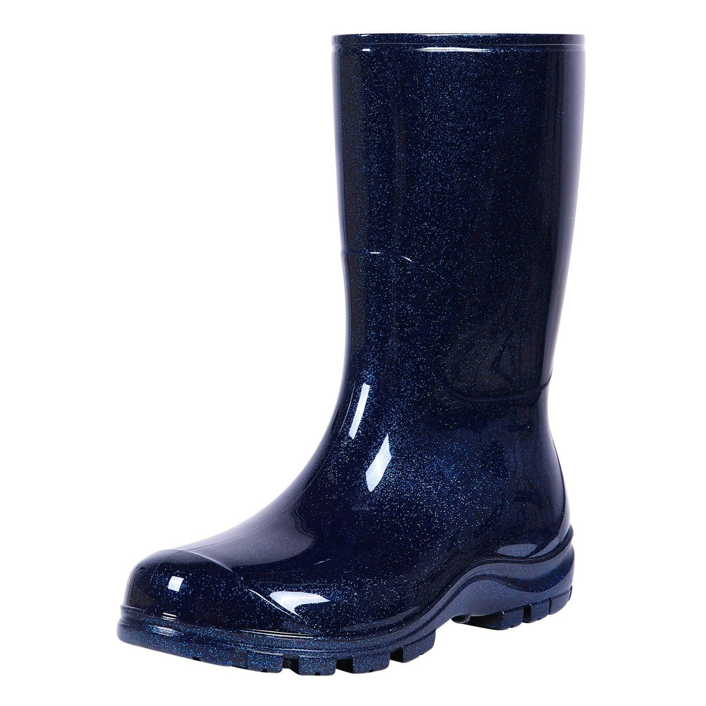Women's Mid Calf Waterproof Rubber Rain Boots I635