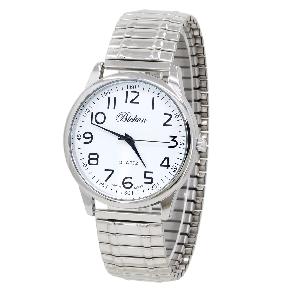 Large Face Easy to Read 40mm Japanese Quartz Stretch Band Watch X991359