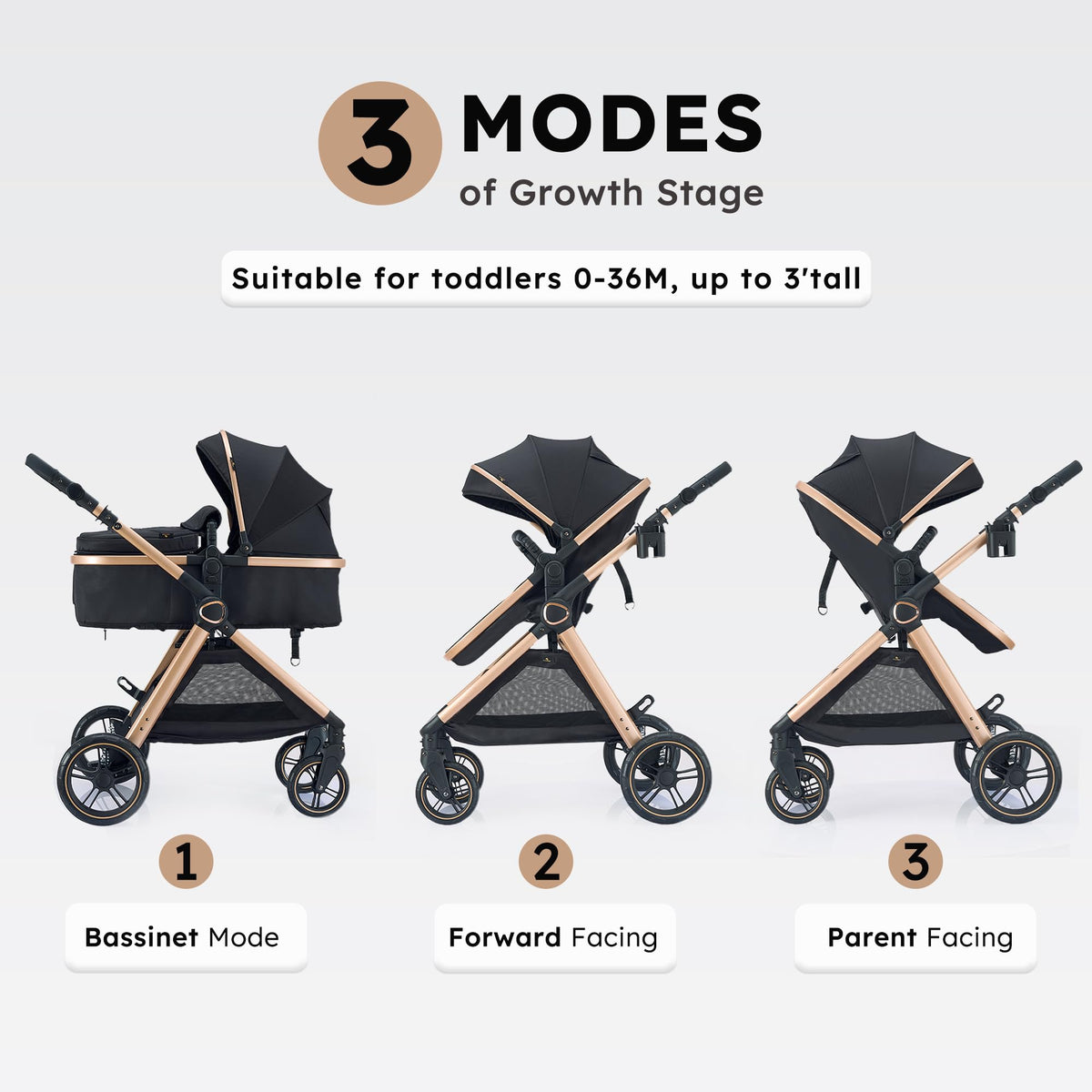 2-in-1 Convertible Baby Stroller E91086