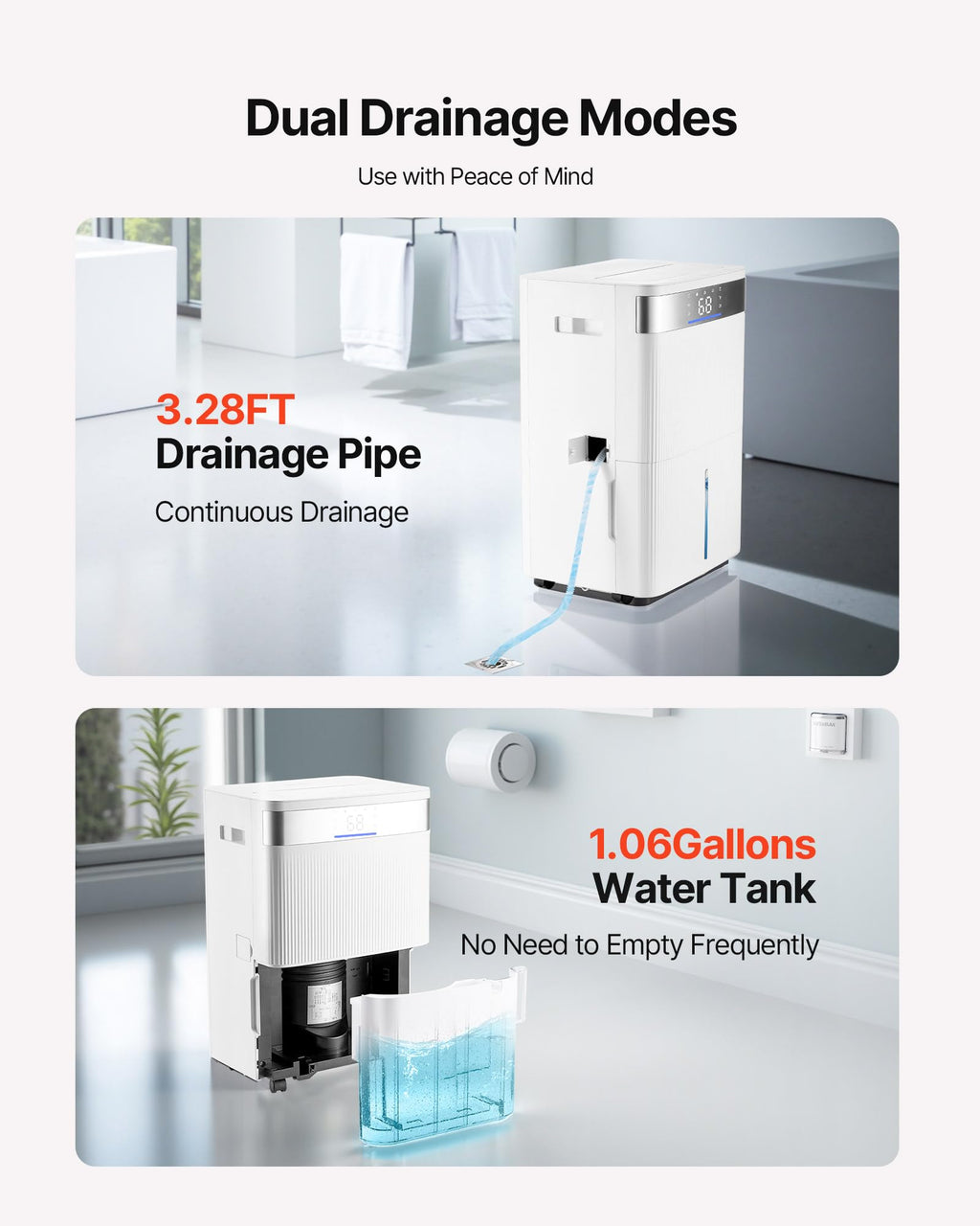 80 Pints Dehumidifier with Drain Hose A2846