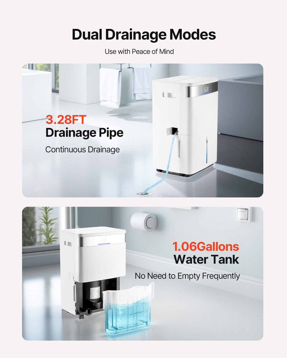 80 Pints Dehumidifier with Drain Hose A2846
