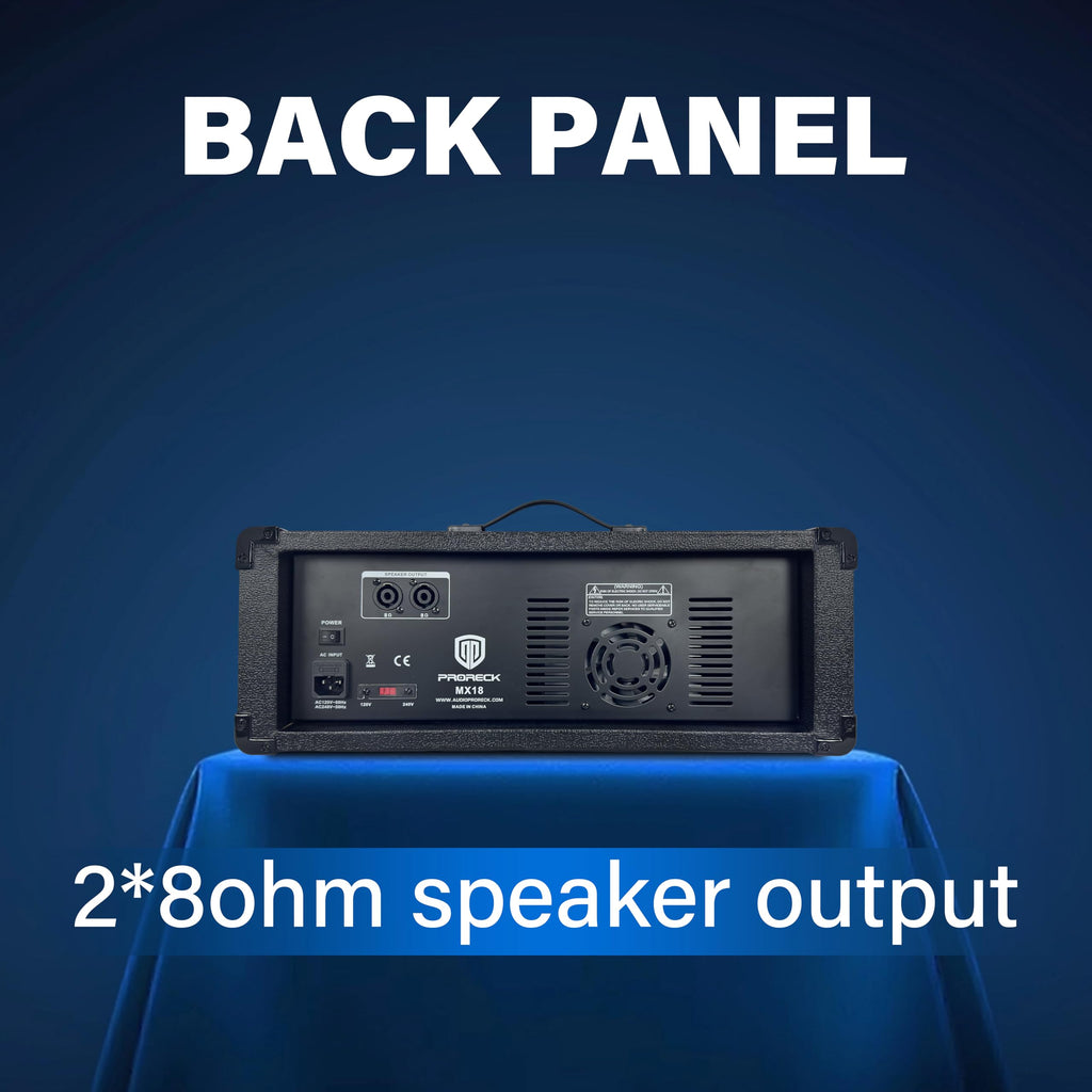 2400W Bluetooth PA Speaker System with Powered Mixer and Passive Speakers P748677