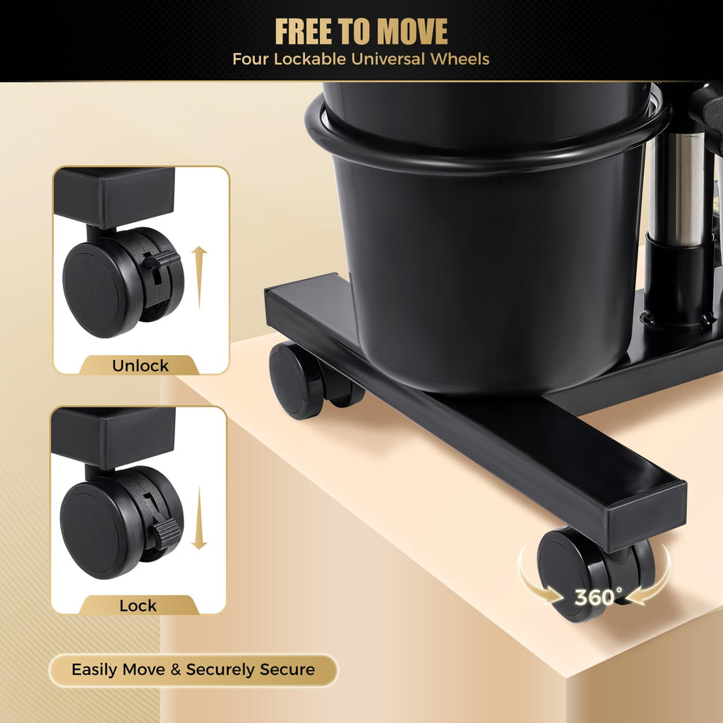 Portable Height and Angle Adjustable Shampoo Basin with 2 Water Buckets and 4 Wheels Q5115