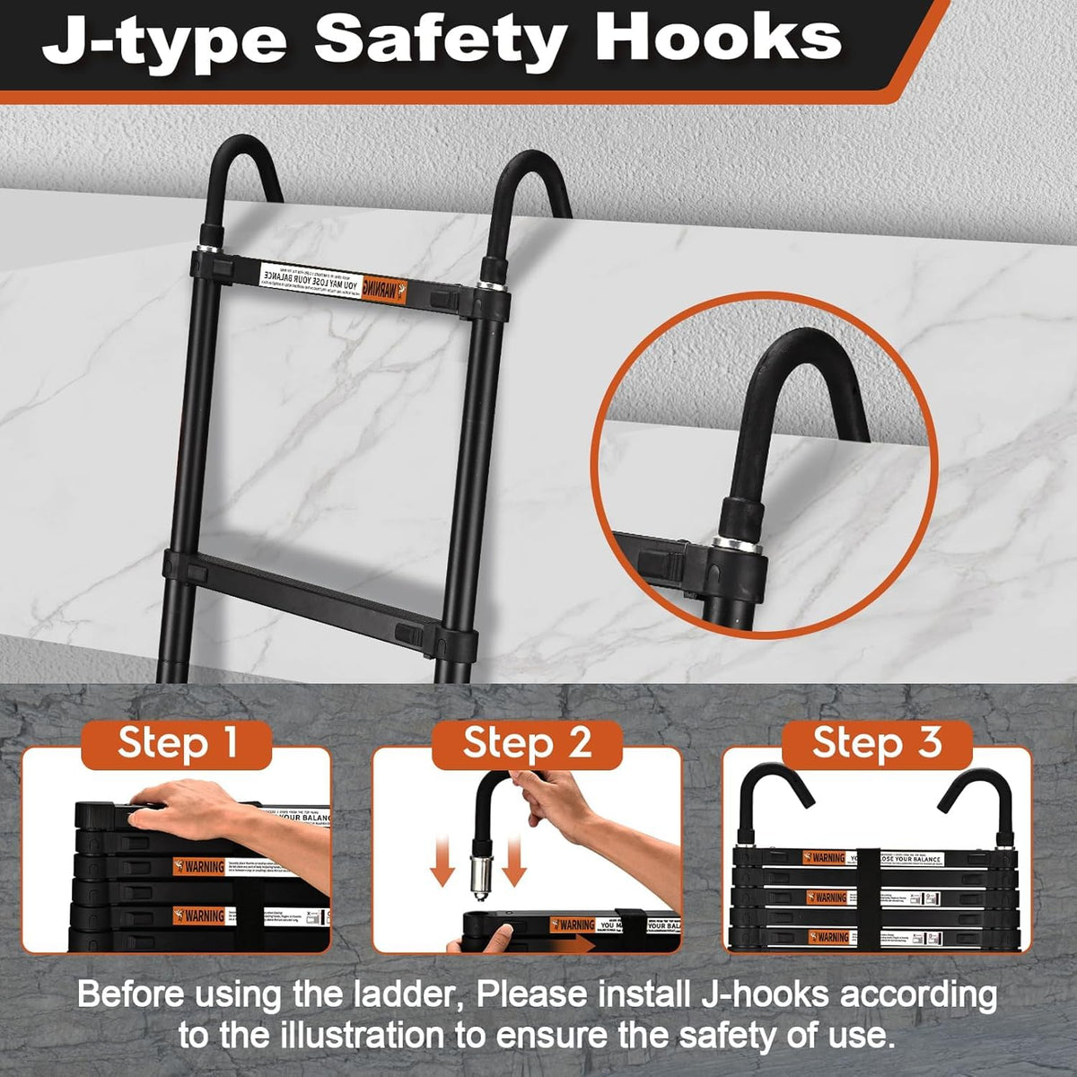 12.5FT Telescoping Extension Ladder X606498