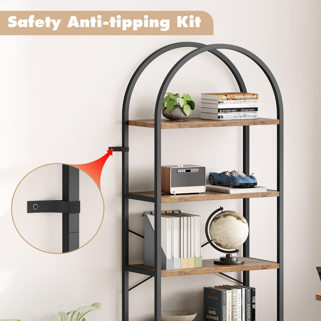 5 Tier Metal Frame Bookshelf T8543