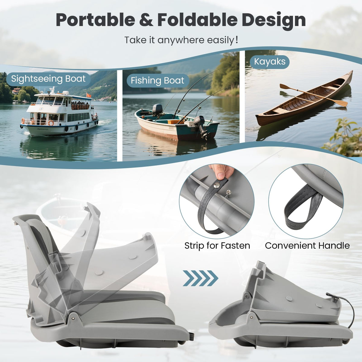 Folding Low Back Boat Seats K323550