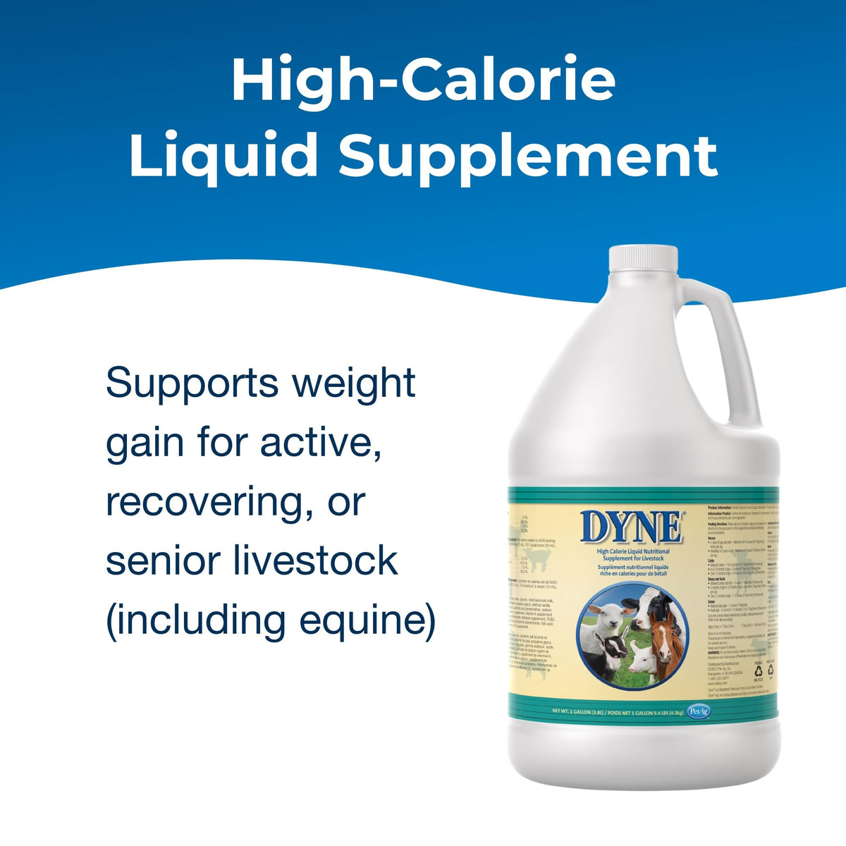 High Calorie Liquid Nutritional Supplement for Livestock 1 Gallon I845