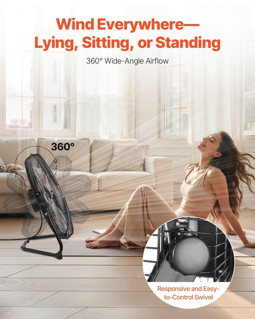 20 Inch 3 Speed Metal Floor Fans 2-Pack I391769