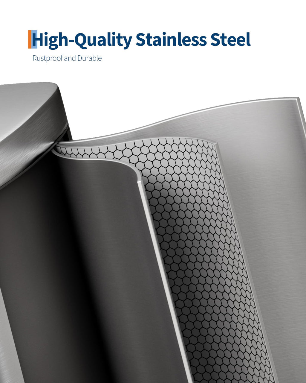 Step-on Stainless Steel Kitchen Trash Can 13 Gal R735