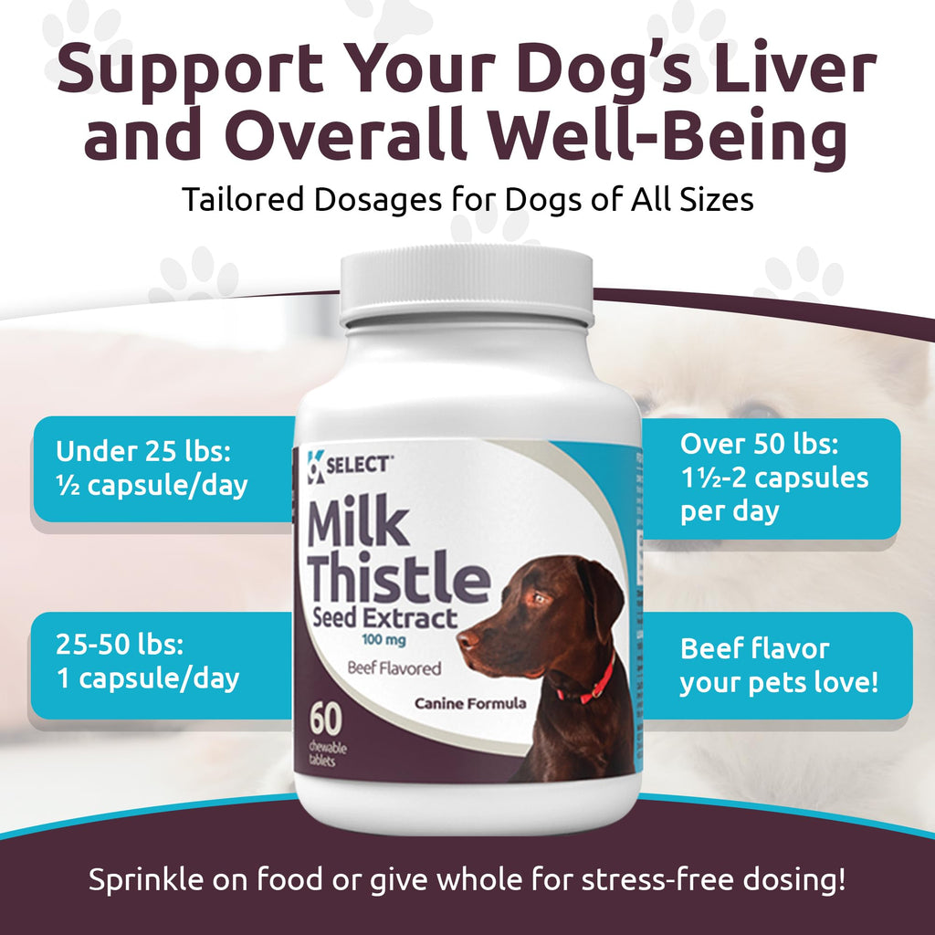 Milk Thistle Liver Support 60 Beef Chewable Tablets T408