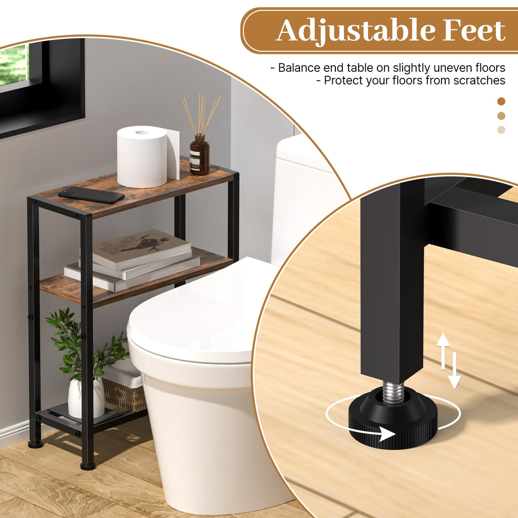 Narrow 2-Tier Side Table with Shelf K61655