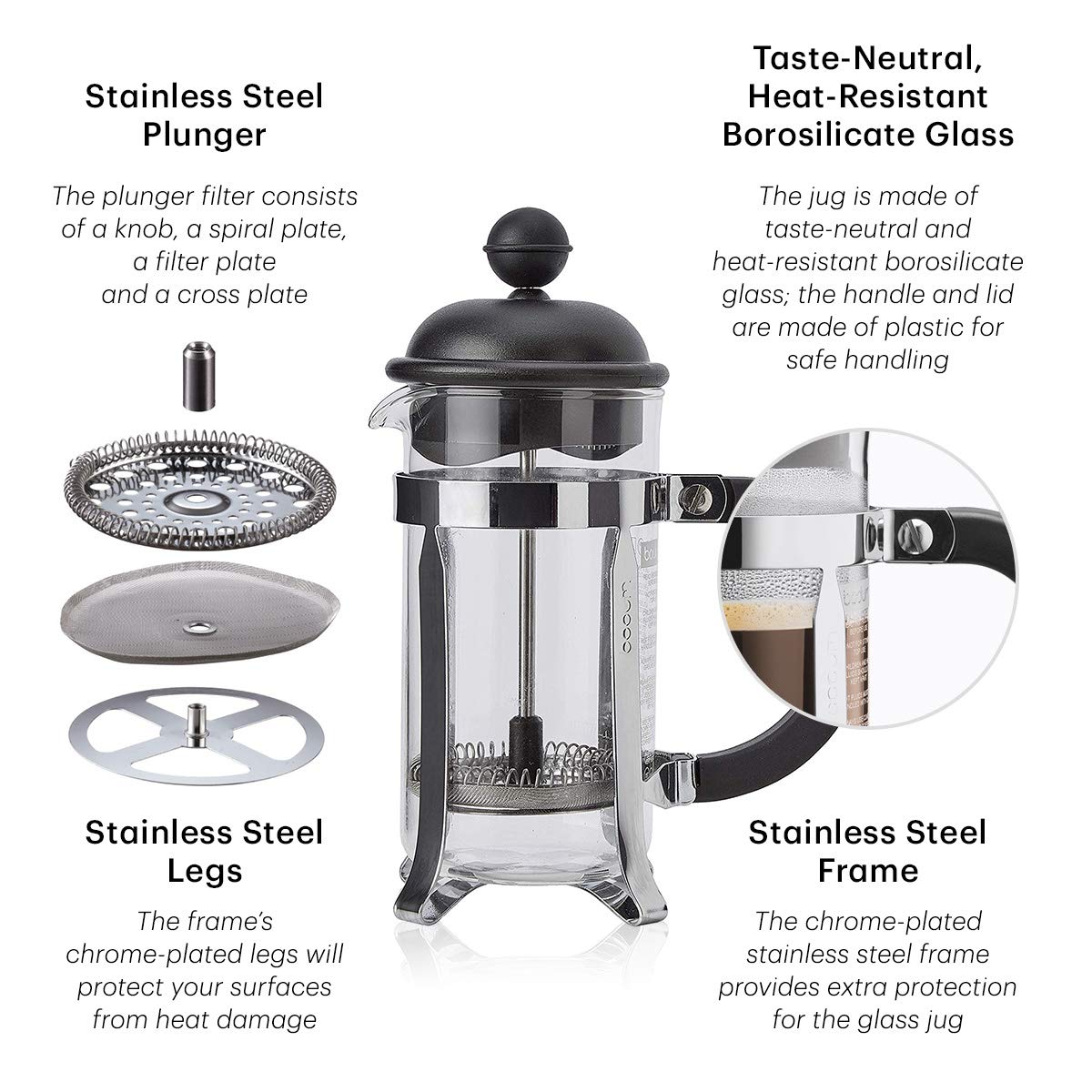White 8 Cup Glass Coffee Maker T457997