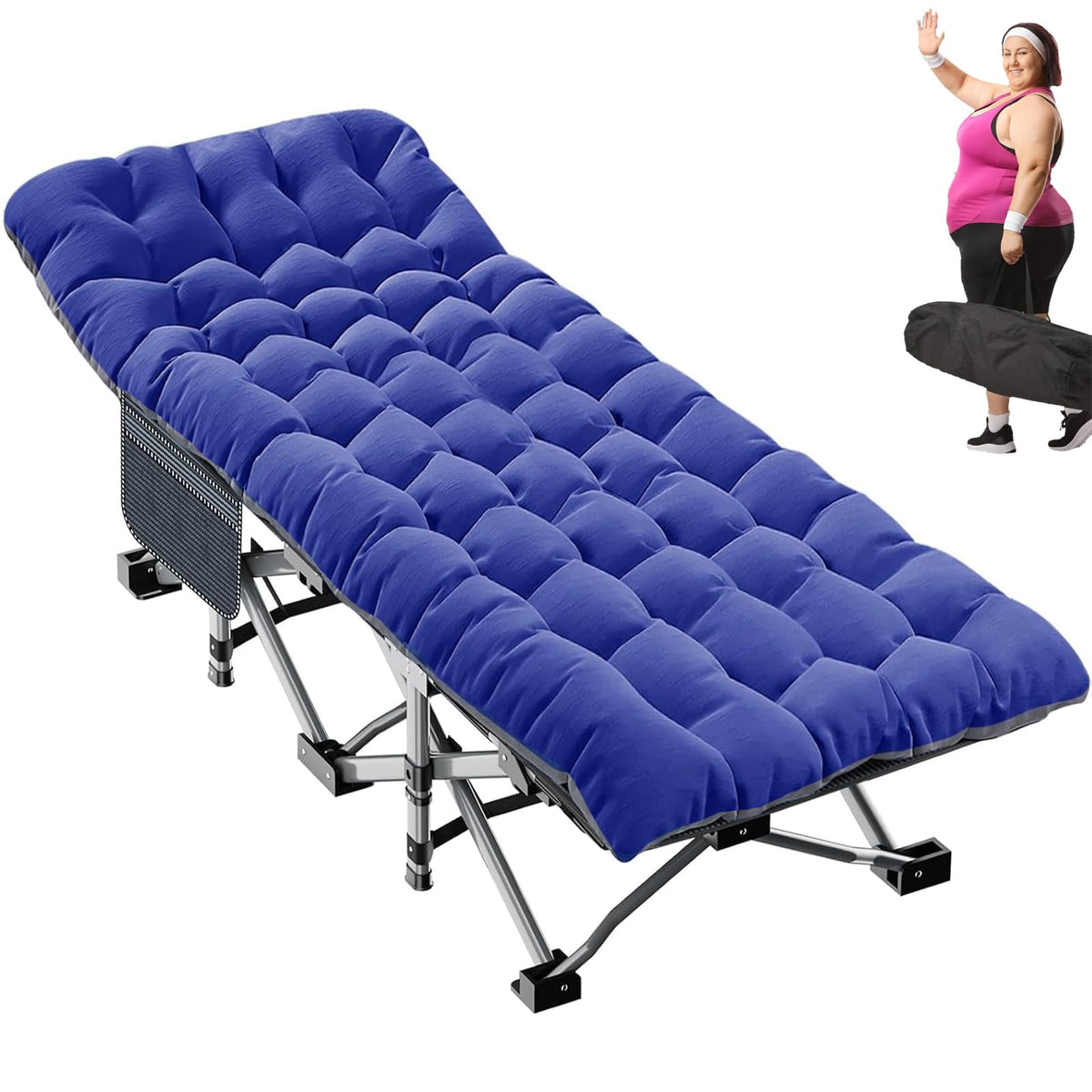 Folding Double Layer Oxford Camping Cot J8883