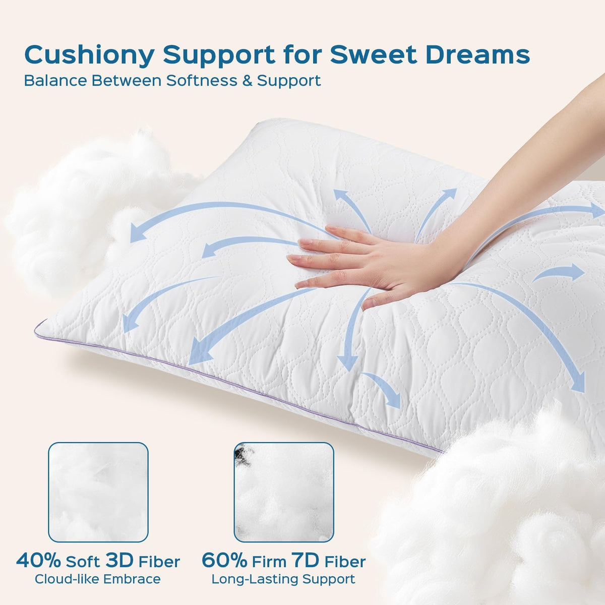 King Size Down Alternative Pillows Set of 2 I431