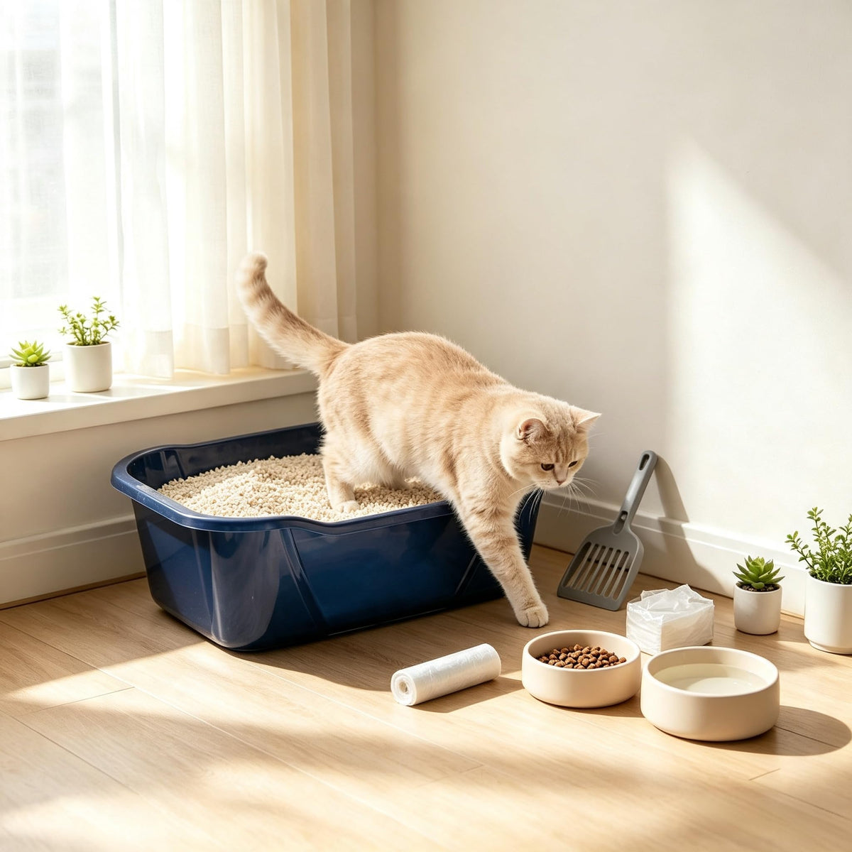 Open Top Cat Litter Box D199