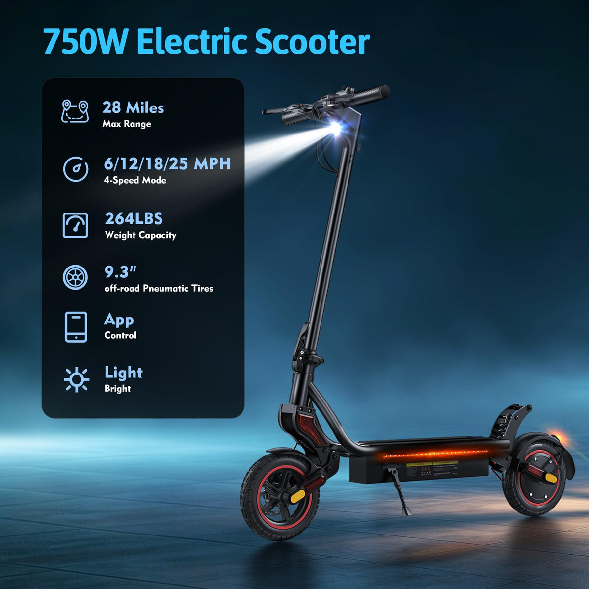 500W Electric Scooter with 10" Tires T590