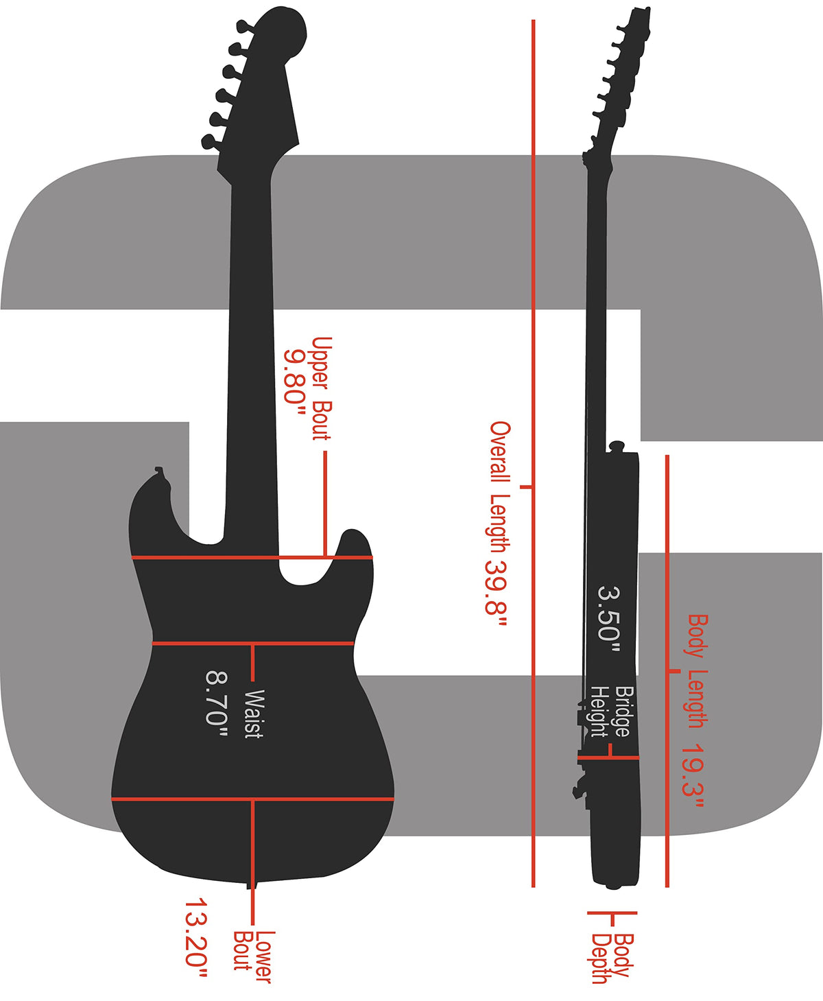 Black Electric Guitar Case M16444