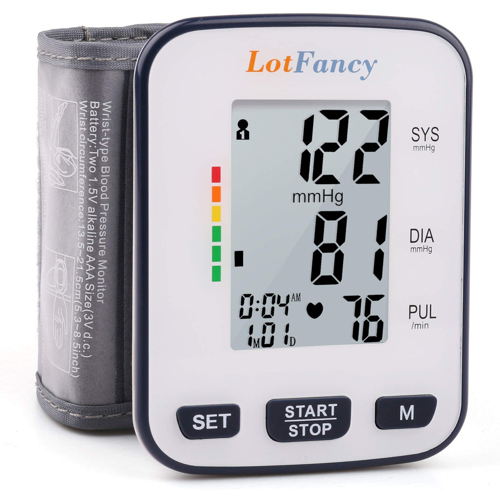 Automatic Wrist Blood Pressure Monitor with Adjustable Cuff and 120 Memory N6440