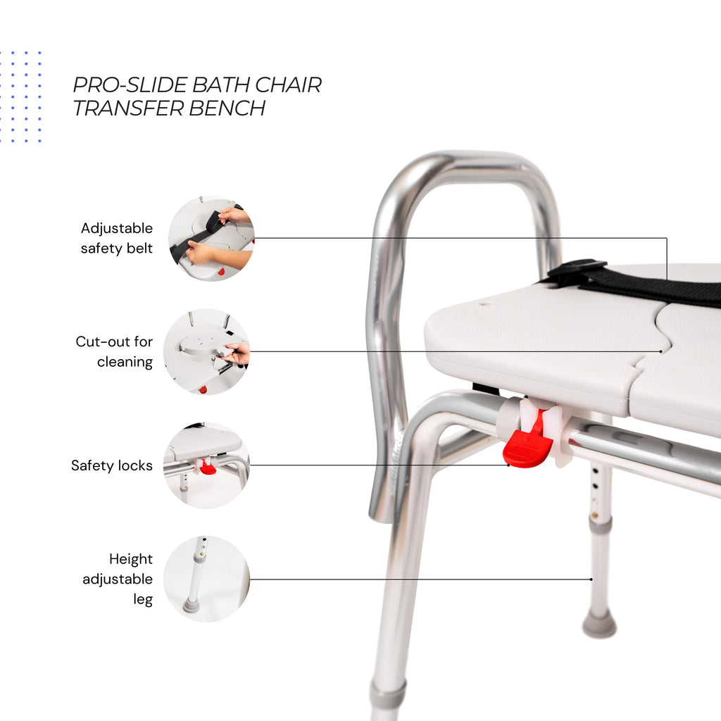 Height Adjustable Shower Chair & Tub Transfer Bench L2435