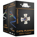 Cat6 Plenum Cable 1000Ft Bare Copper 23AWG Blue Y50506